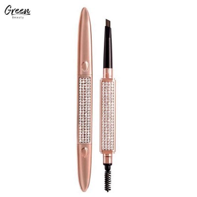 Wholesale Private Label Long Lasting Retractable Eyebrow Pencil Waterproof Double Ended Eyebrow Pencil With Brush